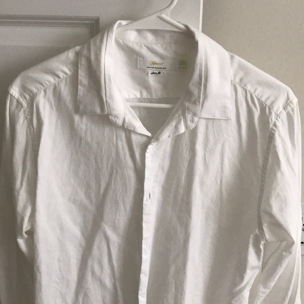 Topman Male Medium White Dress Shirt